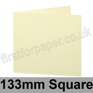 Cumulus, Pre-Creased, Single Fold Cards, 250gsm, 133mm Square, Cream