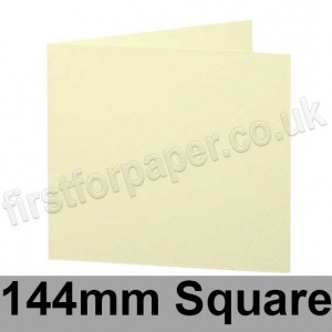 Cumulus, Pre-Creased, Single Fold Cards, 250gsm, 144mm Square, Cream