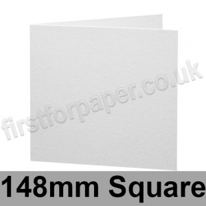 Cumulus, Pre-Creased, Single Fold Cards, 350gsm, 148mm Square, White