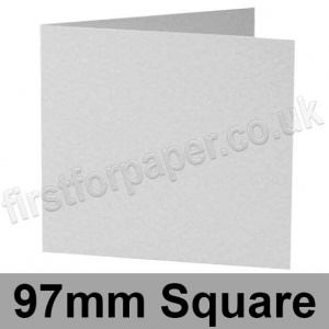Enstone, Hammer Embossed, Pre-creased, Single Fold Cards, 280gsm, 97mm Square, Bright White