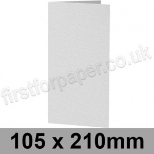 Enstone, Hammer Embossed, Pre-creased, Single Fold Cards, 280gsm, 105 x 210mm, Bright White