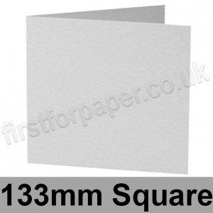 Enstone, Hammer Embossed, Pre-creased, Single Fold Cards, 280gsm, 133mm Square, Bright White