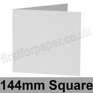 Enstone, Hammer Embossed, Pre-creased, Single Fold Cards, 280gsm, 144mm Square, Bright White