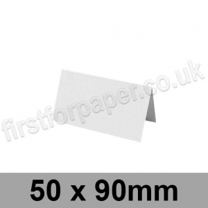 Enstone, Hide Embossed, Pre-creased, Place Cards, 280gsm, 50 x 90mm, Bright White