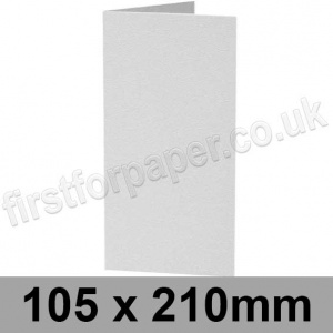 Enstone, Hide Embossed, Pre-creased, Single Fold Cards, 280gsm, 105 x 210mm, Bright White
