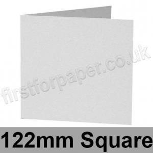 Enstone, Hide Embossed, Pre-creased, Single Fold Cards, 280gsm, 122mm Square, Bright White