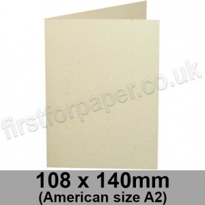 Harrier Speckled, Pre-creased, Single Fold Cards, 240gsm, 108 x 140mm (American A2), Ivory