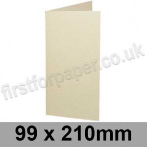 Harrier Speckled, Pre-creased, Single Fold Cards, 240gsm, 99 x 210mm, Ivory