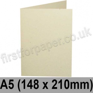 Harrier Speckled, Pre-creased, Single Fold Cards, 240gsm, 148 x 210mm (A5), Ivory