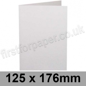 Harrier Speckled, Pre-creased, Single Fold Cards, 240gsm, 125 x 176mm, Natural White
