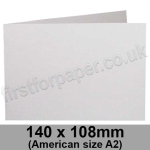Harrier Speckled, Pre-creased, Single Fold Cards, 240gsm, 140 x 108mm (American A2) Landscape, Natural White