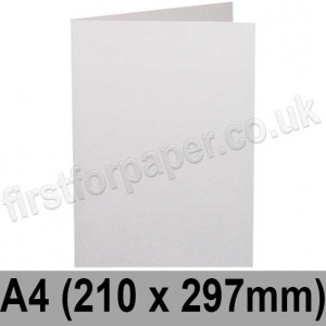 Harrier Speckled, Pre-creased, Single Fold Cards, 240gsm, 210 x 297mm (A4), Natural White