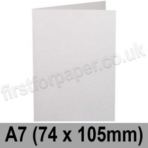 Harrier Speckled, Pre-creased, Single Fold Cards, 240gsm, 74 x 105mm (A7), Natural White