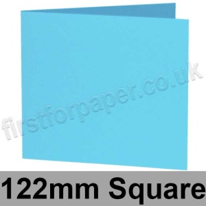 Rapid Colour Card, Pre-creased, Single Fold Cards, 240gsm, 122mm Square, African Blue