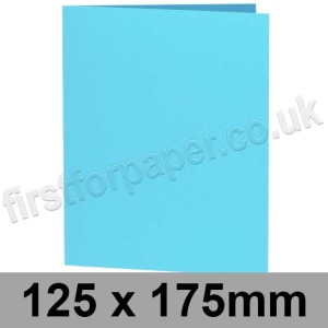 Rapid Colour Card, Pre-creased, Single Fold Cards, 240gsm, 125 x 176mm, African Blue