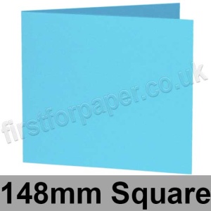 Rapid Colour Card, Pre-creased, Single Fold Cards, 240gsm, 148mm Square, African Blue