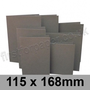 Rapid Colour Card, Pre-creased, Single Fold Cards, 240gsm, 115 x 168mm, Battleship Grey