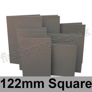 Rapid Colour Card, Pre-creased, Single Fold Cards, 240gsm, 122mm Square, Battleship Grey