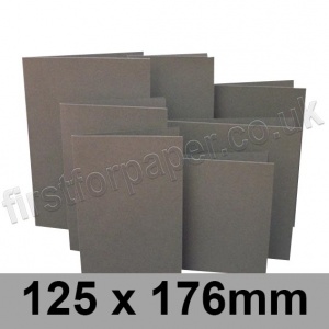 Rapid Colour Card, Pre-creased, Single Fold Cards, 240gsm, 125 x 176mm, Battleship Grey