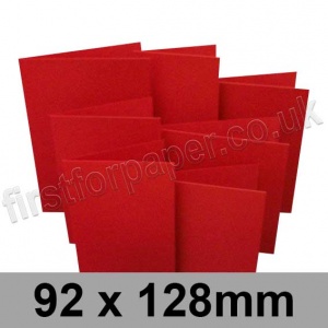 Rapid Colour Card, Pre-creased, Single Fold Cards, 240gsm, 92 x 128mm, Blood Red