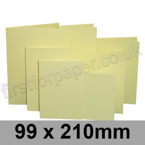 Rapid Colour Card, Pre-creased, Single Fold Cards, 225gsm, 99 x 210mm, Bunting Yellow