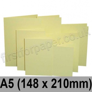 Rapid Colour Card, Pre-creased, Single Fold Cards, 225gsm, 148 x 210mm (A5), Bunting Yellow