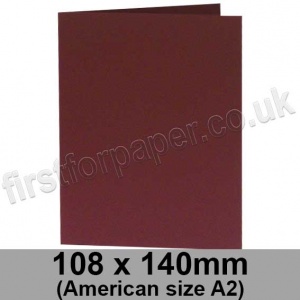 Rapid Colour Card, Pre-creased, Single Fold Cards, 250gsm, 108 x 140mm (American A2), Burgundy