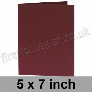 Rapid Colour Card, Pre-creased, Single Fold Cards, 250gsm, 127 x 178mm (5 x 7 inch), Burgundy