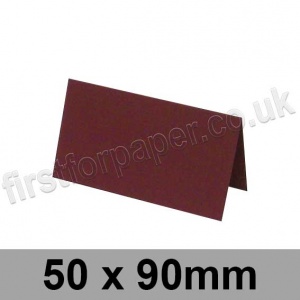 Rapid Colour Card, Pre-creased, Place Cards, 250gsm, 50 x 90mm, Burgundy
