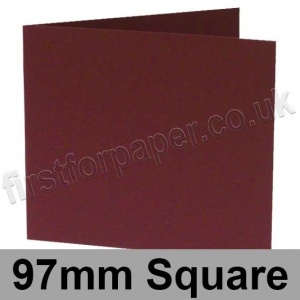 Rapid Colour Card, Pre-creased, Single Fold Cards, 250gsm, 97mm Square, Burgundy