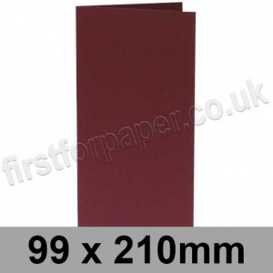 Rapid Colour Card, Pre-creased, Single Fold Cards, 250gsm, 99 x 210mm, Burgundy