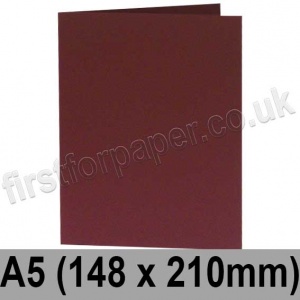Rapid Colour Card, Pre-creased, Single Fold Cards, 250gsm, 148 x 210mm (A5), Burgundy
