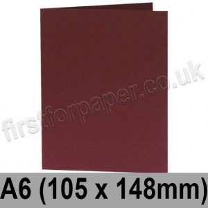 Rapid Colour Card, Pre-creased, Single Fold Cards, 250gsm, 105 x 148mm (A6), Burgundy