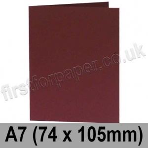 Rapid Colour Card, Pre-creased, Single Fold Cards, 250gsm, 74 x 105mm (A7), Burgundy