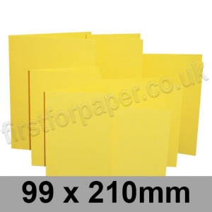 Rapid Colour Card, Pre-creased, Single Fold Cards, 225gsm, 99 x 210mm, Canary Yellow
