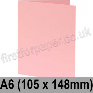 Rapid Colour, Pre-creased, Single Fold Cards, 240gsm, 105 x 148mm (A6), Candy Floss Pink
