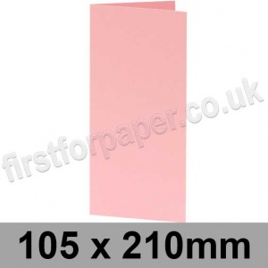 Rapid Colour, Pre-creased, Single Fold Cards, 240gsm, 105 x 210mm, Candy Floss Pink