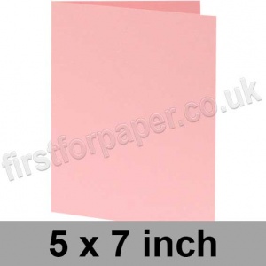 Rapid Colour, Pre-creased, Single Fold Cards, 240gsm, 127 x 178mm (5 x 7 inch), Candy Floss Pink