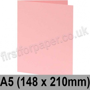 Rapid Colour, Pre-creased, Single Fold Cards, 240gsm, 148 x 210mm (A5), Candy Floss Pink