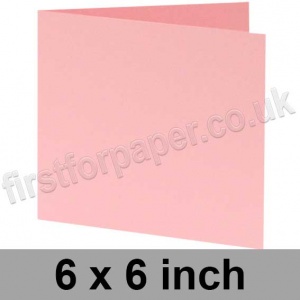 Rapid Colour, Pre-creased, Single Fold Cards, 240gsm, 152mm (6 inch) Square, Candy Floss Pink