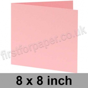 Rapid Colour, Pre-creased, Single Fold Cards, 240gsm, 203mm (8 inch) Square, Candy Floss Pink