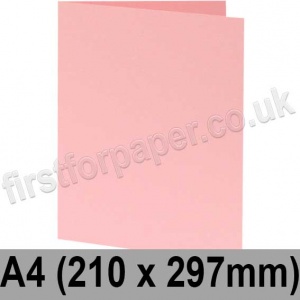 Rapid Colour, Pre-creased, Single Fold Cards, 240gsm, 210 x 297mm (A4), Candy Floss Pink
