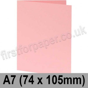 Rapid Colour, Pre-creased, Single Fold Cards, 240gsm, 74 x 105mm (A7), Candy Floss Pink