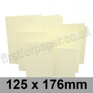 Rapid Colour Card, Pre-creased, Single Fold Cards, 225gsm, 125 x 176mm, Chamois