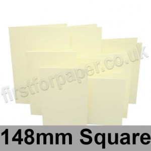 Rapid Colour Card, Pre-creased, Single Fold Cards, 225gsm, 148mm Square, Chamois