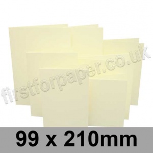 Rapid Colour Card, Pre-creased, Single Fold Cards, 225gsm, 99 x 210mm, Chamois