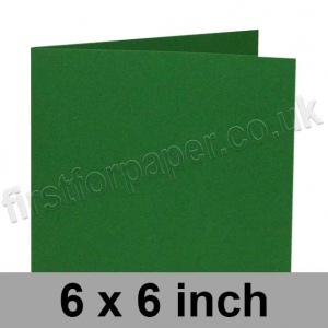 Rapid Colour Card, Pre-creased, Single Fold Cards, 240gsm, 152 x 152mm (6 x 6 inch) Square, Fir Green