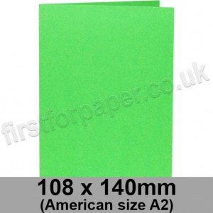 Rapid Colour, Pre-creased, Single Fold Cards, 240gsm, 108 x 140mm (American A2), Harlequin Green