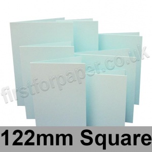 Rapid Colour Card, Pre-creased, Single Fold Cards, 230gsm, 122mm Square, Ice Blue
