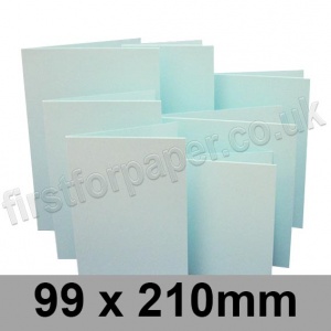 Rapid Colour Card, Pre-creased, Single Fold Cards, 230gsm, 99 x 210mm, Ice Blue